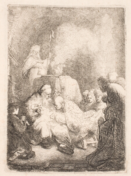 Rembrandt van Rijn, Kristus bliver omskåret. Lille plade