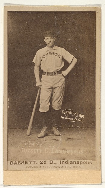Goodwin & Company, Bassett, 2nd Base, Indianapolis, from the Old Judge series (N172) for Old Judge Cigarettes