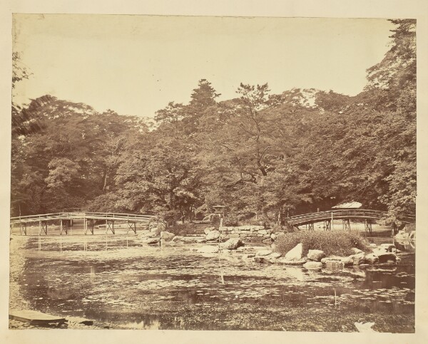 Unknown, [Pond at a Japanese temple]