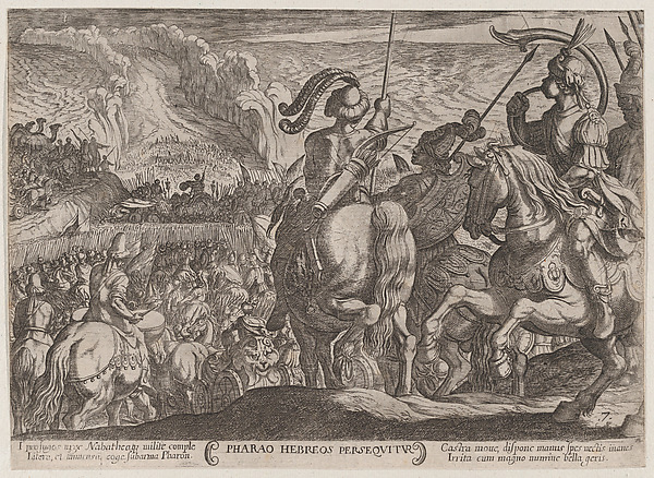 Antonio Tempesta, Plate 7: The Egyptians Pursuing the Israelites, from "The Battles of the Old Testament"