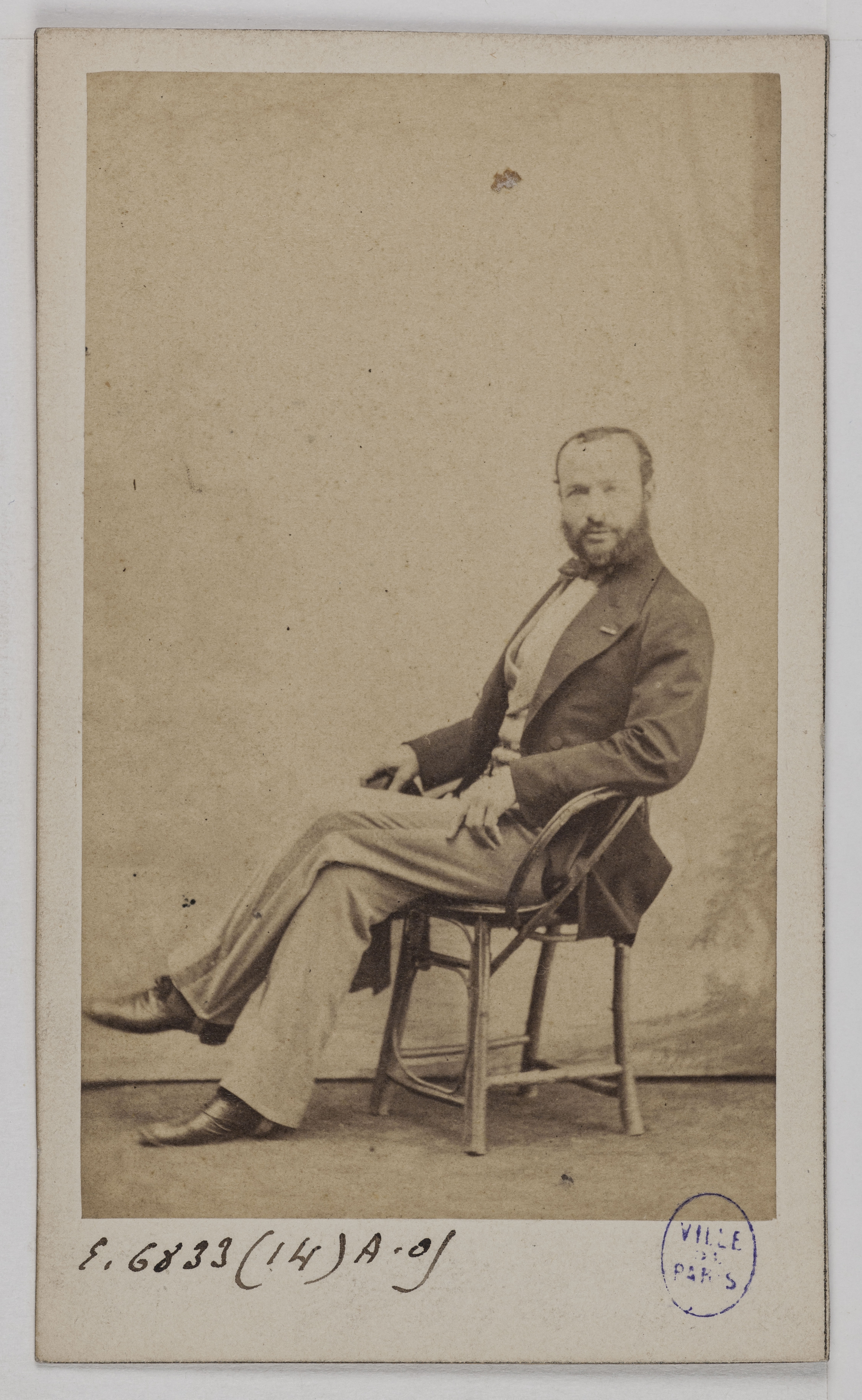 Pierre Petit & Trinquart, Portrait d'Henri François Joseph Vieuxtemps (1820-1881), violoniste et compositeur.
