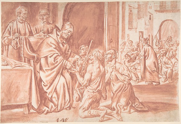 Pedro Orrente, Thomas of Villanova, Archbishop of Valencia Distributing Alms to the Poor