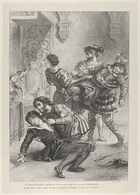 Eugène Delacroix, The Death of Hamlet