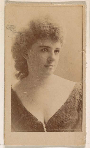 Kinney Brothers Tobacco Company, Actress with curly hair, from the Actresses series (N245) issued by Kinney Brothers to promote Sweet Caporal Cigarettes