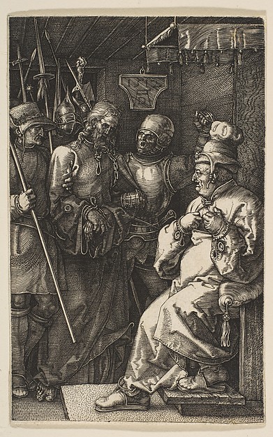 Albrecht Dürer, Christ before Caiaphas, from "The Passion"