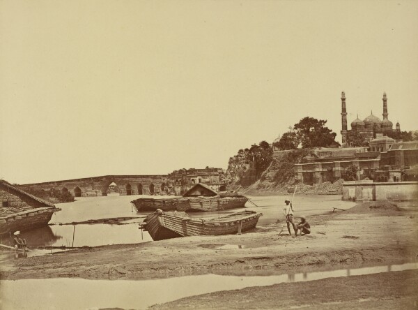 Felice Beato, [Stone Bridge and the New Fortifications, Lucknow]
