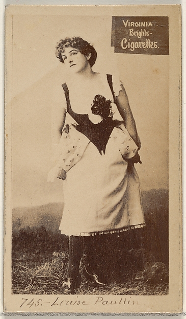 Allen & Ginter, Card 745, Louise Paullin, from the Actors and Actresses series (N45, Type 2) for Virginia Brights Cigarettes