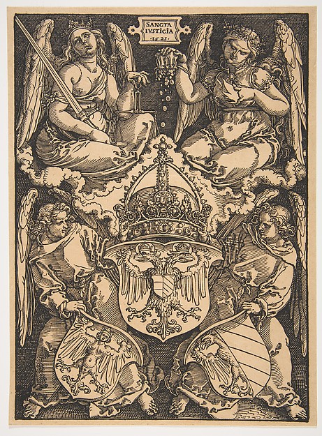 Albrecht Dürer, The Arms of the Holy Roman Empire and of the City of Nuremberg