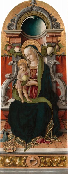 Carlo Crivelli, Madonna and Child Enthroned with Donor