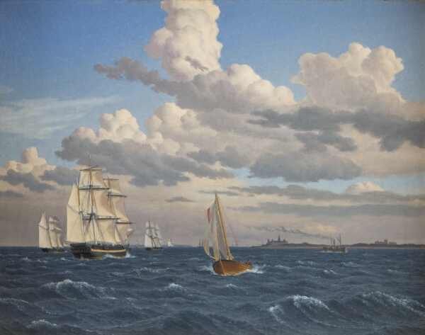 C.W. Eckersberg, Parti af Øresund nord for Kronborg