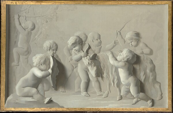 Jacob de Wit, Children Playing with a Goat