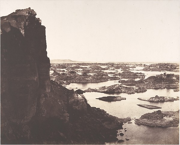 Félix Teynard, Deuxième Cataracte, Rocher d'Abouçir, Rapides et Ilots Granitiques