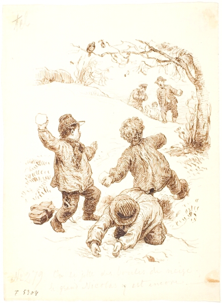 Lorenz Frølich, Drenge, der slås med snebolde