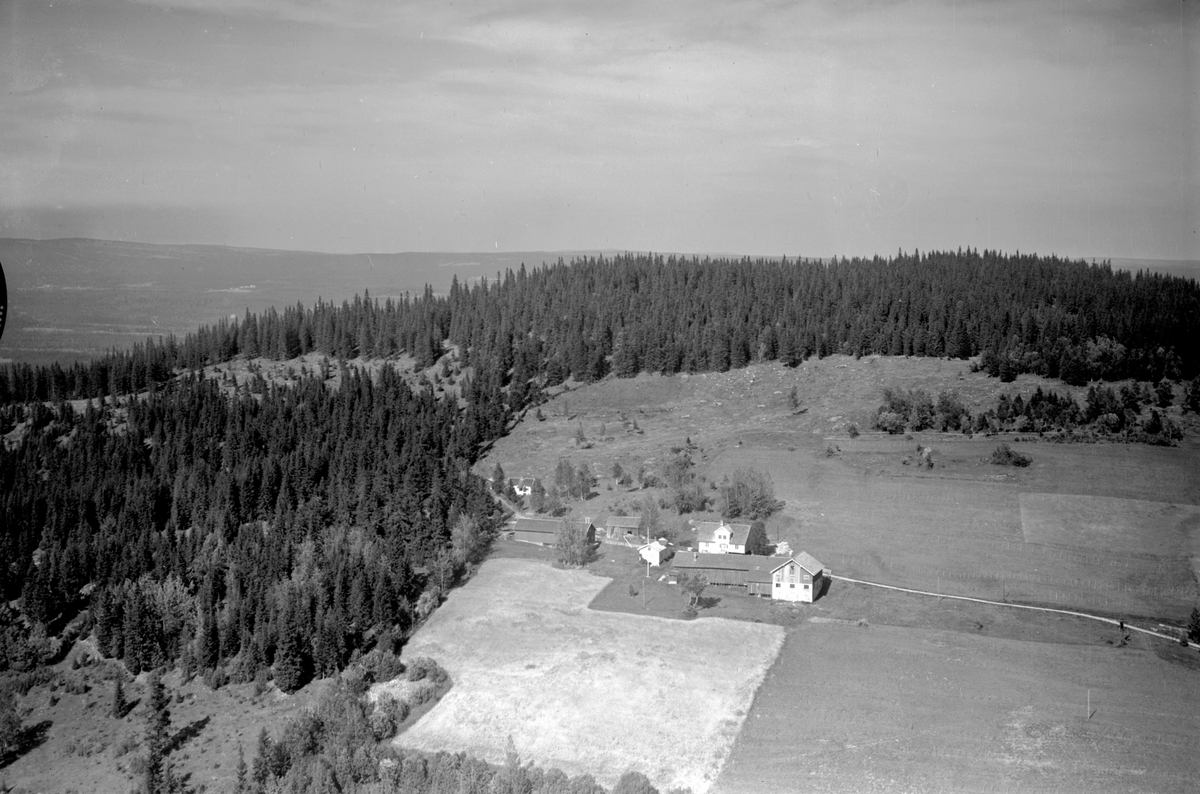 Anno Domkirkeodden, Flyfoto av Bokrustad vestre gard, Næroset, Ringsaker.