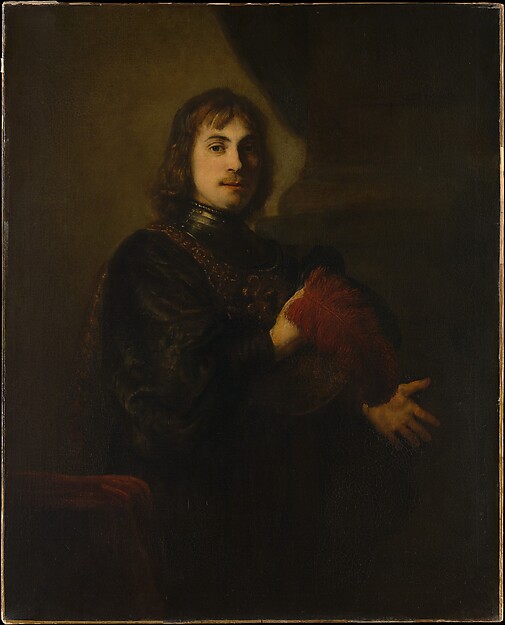 Rembrandt, Portrait of a Man with a Breastplate and Plumed Hat
