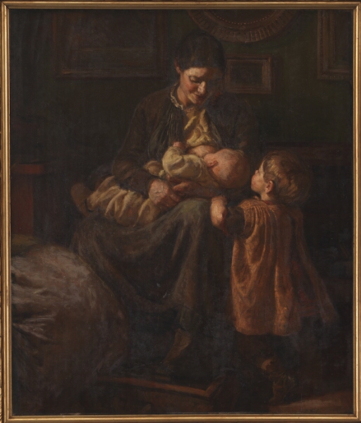 Joakim Skovgaard, Kunstnerens hustru med to børn
