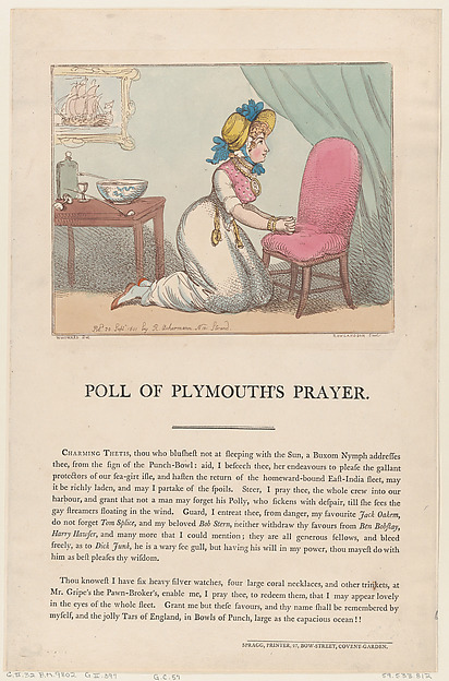 Thomas Rowlandson, Poll of Plymouth's Prayer