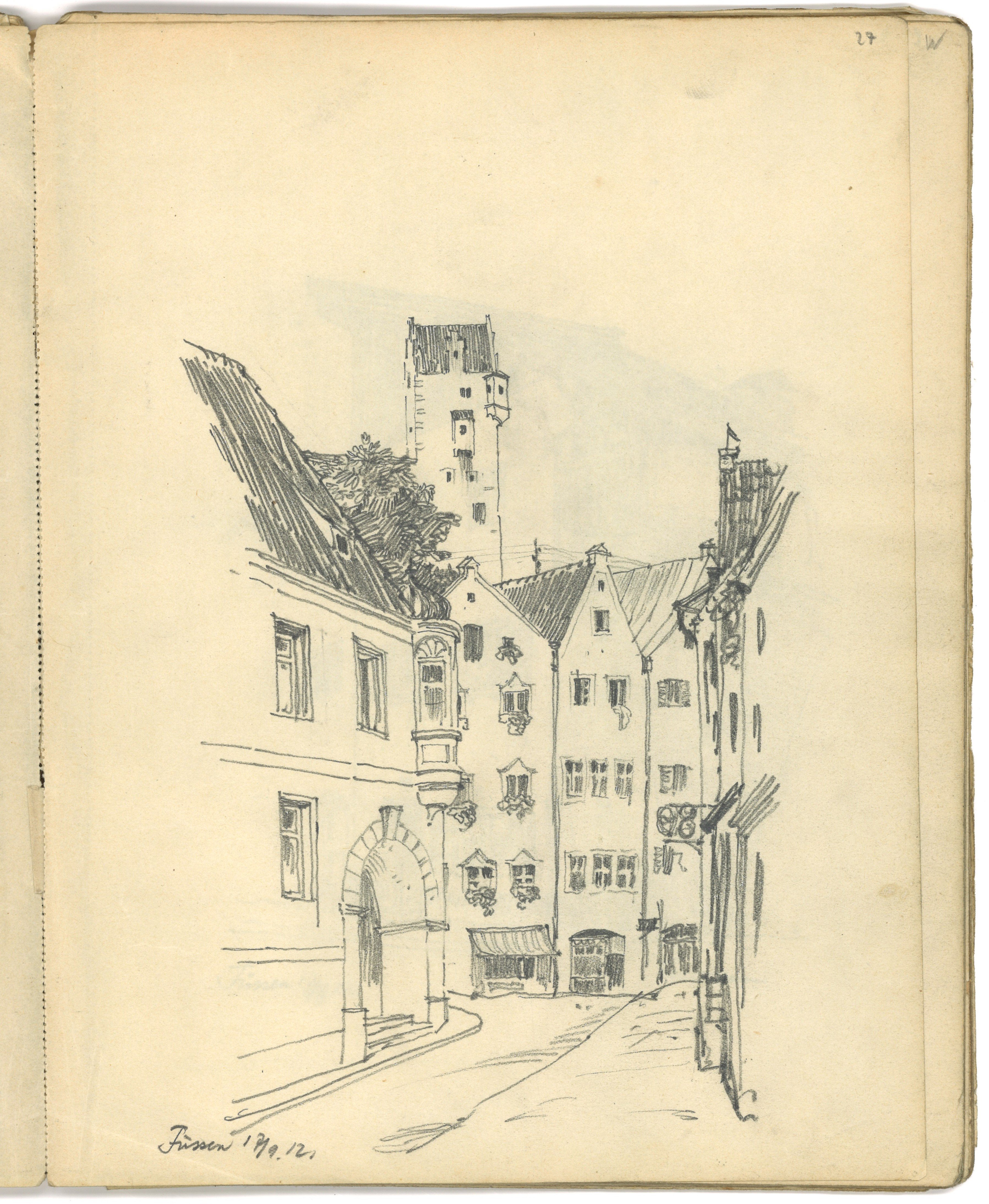 Otto Stiehl, Füssen (Bayerisch-Schwaben): Altstadtstraße