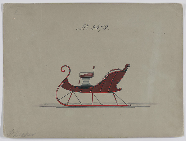 Brewster & Co., Design for 2 Seat Sleigh, no. 3679