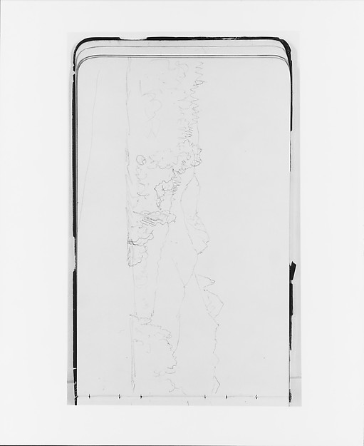 Albert Bierstadt, Sketch of a Mountain Landscape (from Sketchbook)