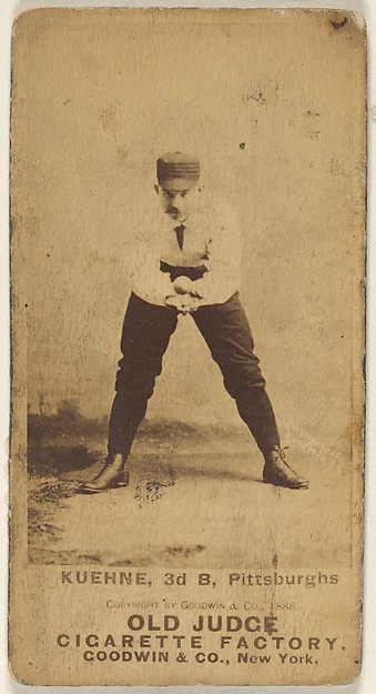 Goodwin & Company, Bill Kuehne, 3rd Base, Pittsburgh, from the Old Judge series (N172) for Old Judge Cigarettes