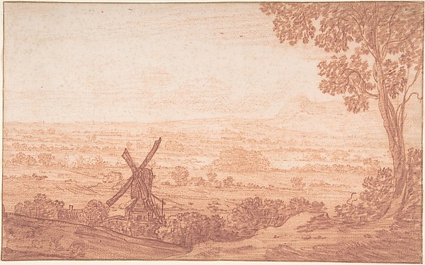 Jan Baptist Weenix, An Extensive Panoramic Landscape with a Windmill