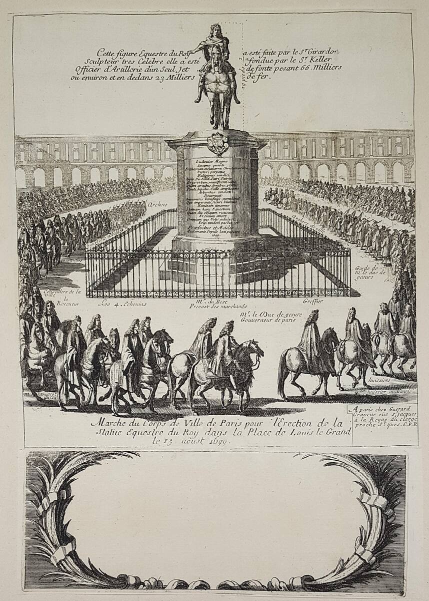 Anonym, Inauguration des Reiterdenkmals von König Ludwig XIV. von Frankreich auf dem (heutigen) Place Vendôme in Paris am 13. August 1699
