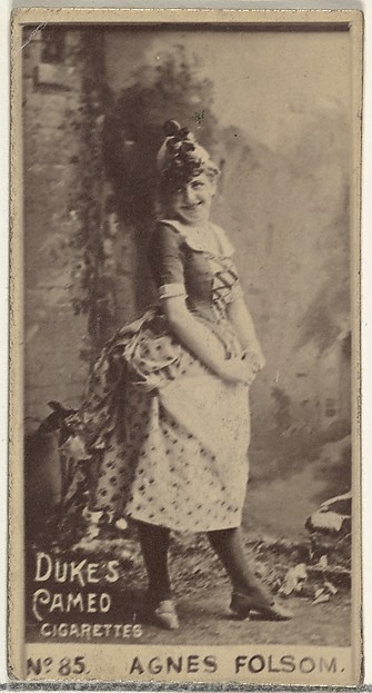 W. Duke, Sons & Co., Card Number 85, Agnes Folsom, from the Actors and Actresses series (N145-4) issued by Duke Sons & Co. to promote Cameo Cigarettes