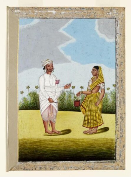 Unknown, A barber and his wife