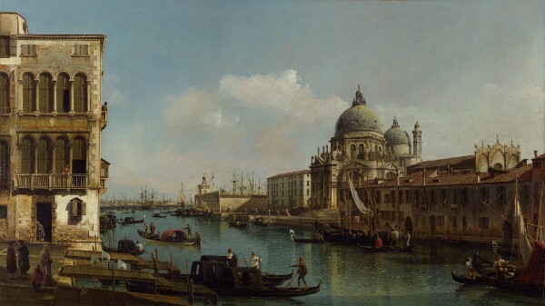 Bernardo Bellotto, View of the Grand Canal: Santa Maria della Salute and the Dogana from Campo Santa Maria Zobenigo