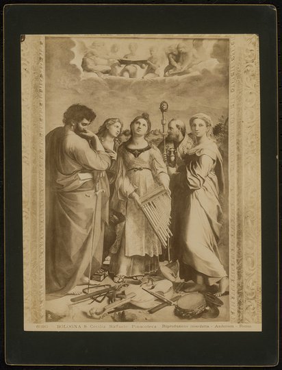 Raffaello Sanzio, Pinacoteca Nazionale di Bologna, Bologna Gemälde: Ansicht, Gemälde »Die Verzückung der Heiligen Cäcilia« von Raffael