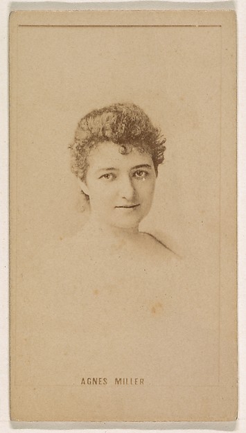 Kinney Brothers Tobacco Company, Agnes Miller, from the Actresses series (N245) issued by Kinney Brothers to promote Sweet Caporal Cigarettes