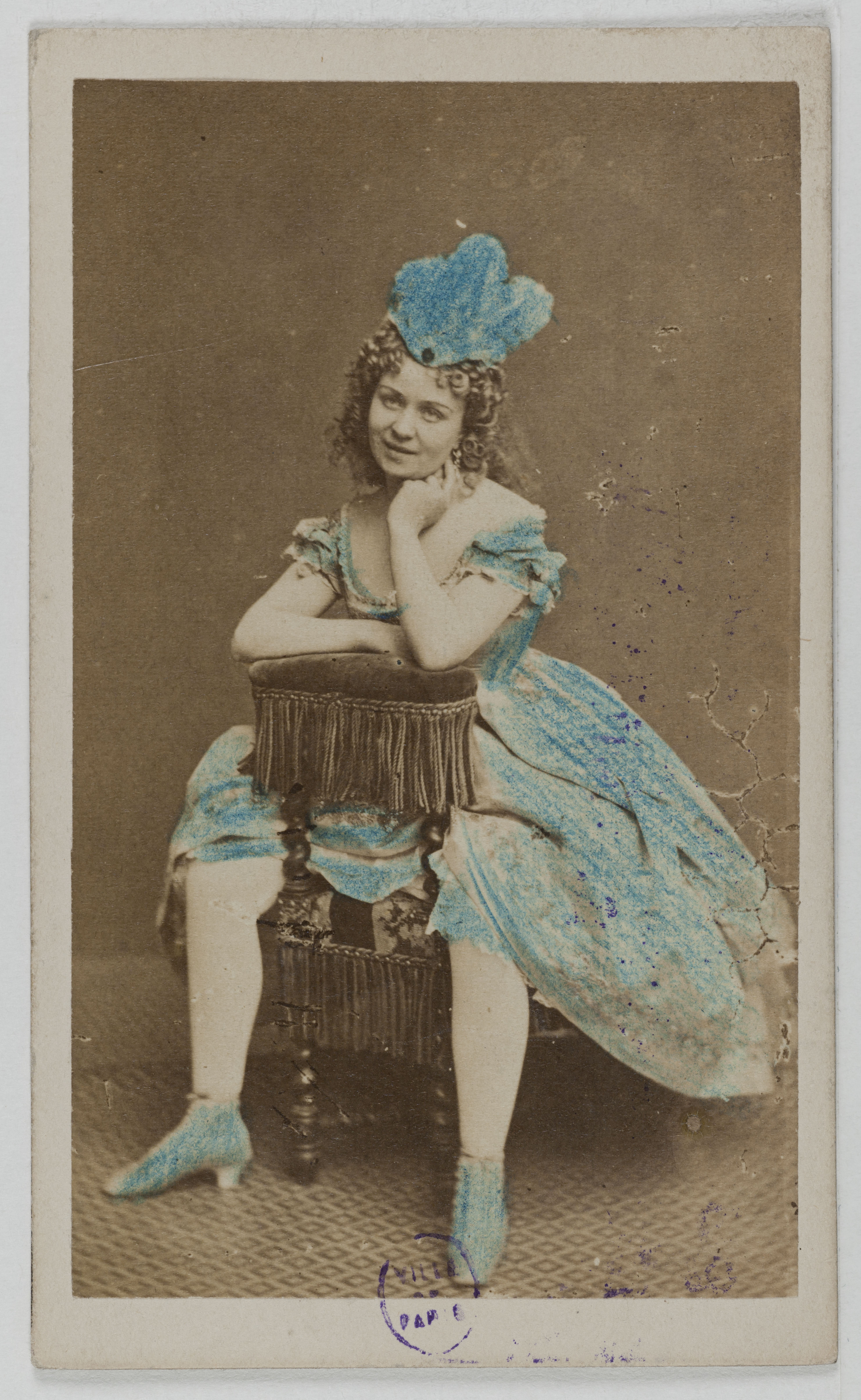 Anonyme, Portrait de Jeanne Leduc, (dite Bougie Rose), actrice