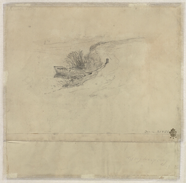 John Constable, Fortøjet robåd på floden Rother