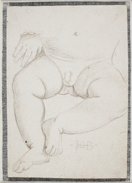 Hans Baldung Grien, Mave, skød og ben, samt en hånd (med armbånd) af en sovende smådreng
