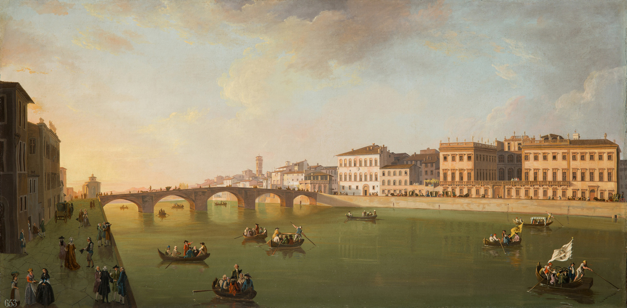 Thomas Patch, A View of the Arno in Florence by Day