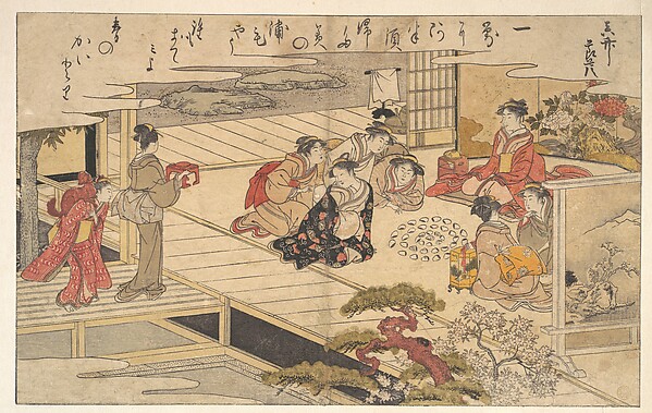 Kitagawa Utamaro, Girls Playing a Game with Shells