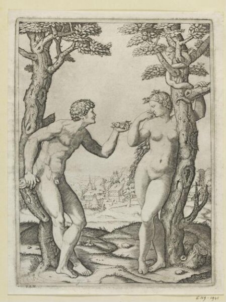 Raphael, Adam and Eve with the forbidden fruit