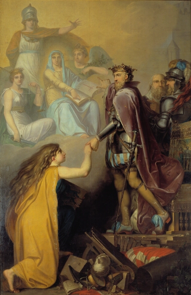 Nicolai Abildgaard, Christian III ophjælper Danmark. Allegori