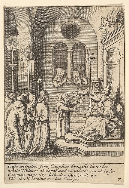 Wenceslaus Hollar, Jesus again before Caiaphas