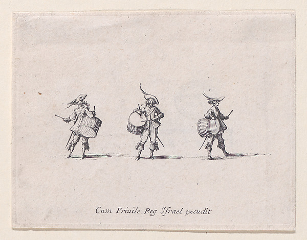 Jacques Callot, L'Ecercice du Tambour (Drill with Drums), from "Les Exercices Militaires" (The Military Exercises)
