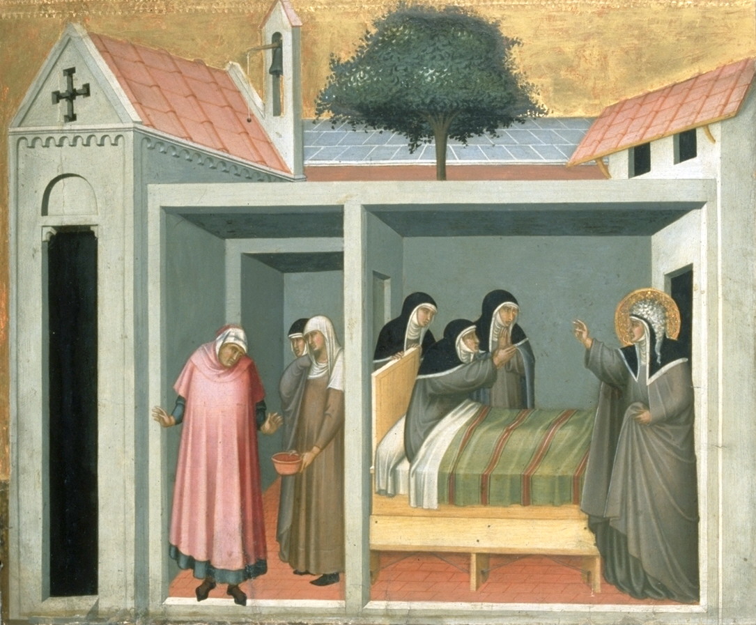 Pietro Lorenzetti, St. Humility heals a sick Nun