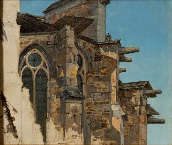 Andreas Achenbach, Altenberg Cathedral. Study