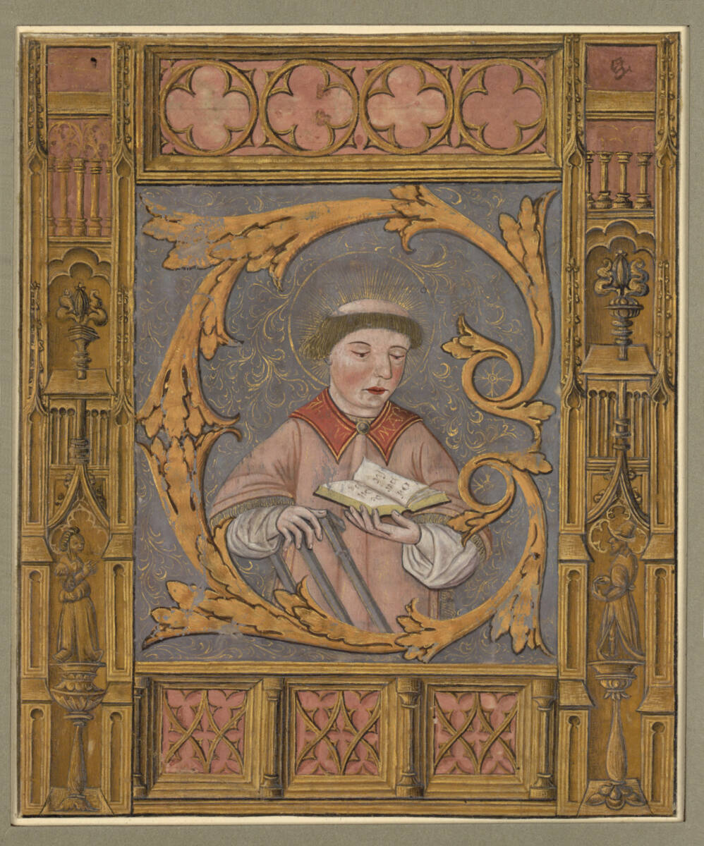 Anonym, Initiale C mit dem hl. Laurentius