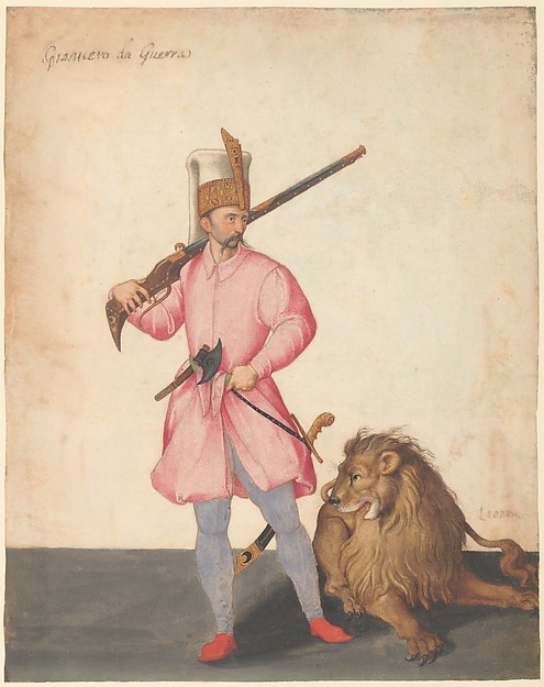 Jacopo Ligozzi, A Janissary "of War" with a Lion
