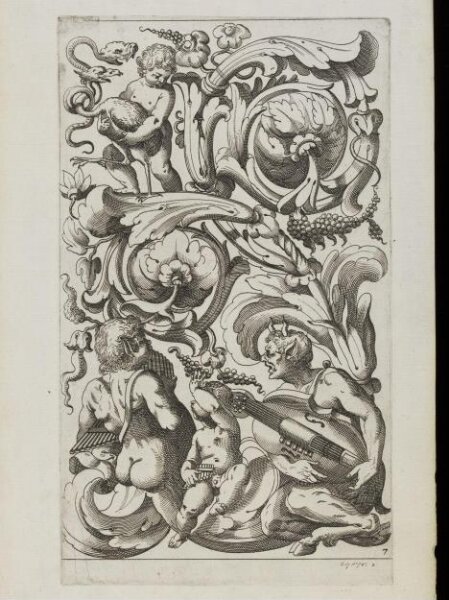 Unknown, Plate from a suite of 10 Verticle Grotesques.
