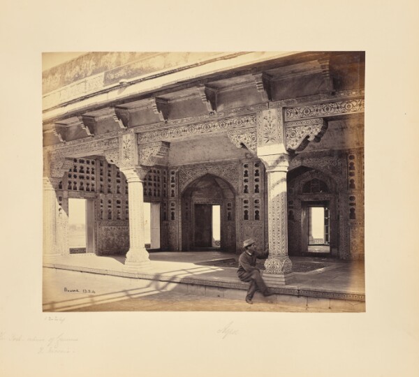 Samuel Bourne, Agra; The Fort, Interior of the Zenana, Showing the Mosaic Work