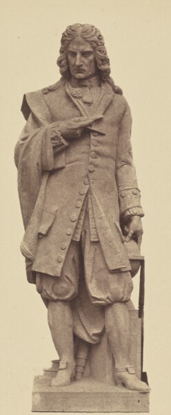 Édouard Baldus, ["Cassini", Statue by Hippolyte Maindron, Decoration of the Louvre, Paris]