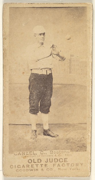 Goodwin & Company, Ganzel, Catcher, Boston, from the Old Judge series (N172) for Old Judge Cigarettes