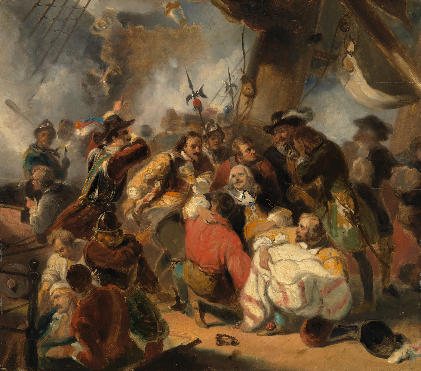 Nicolaas Pieneman, The year 1676. Michiel de Ruyter is mortally wounded in the battle of Mount Etna